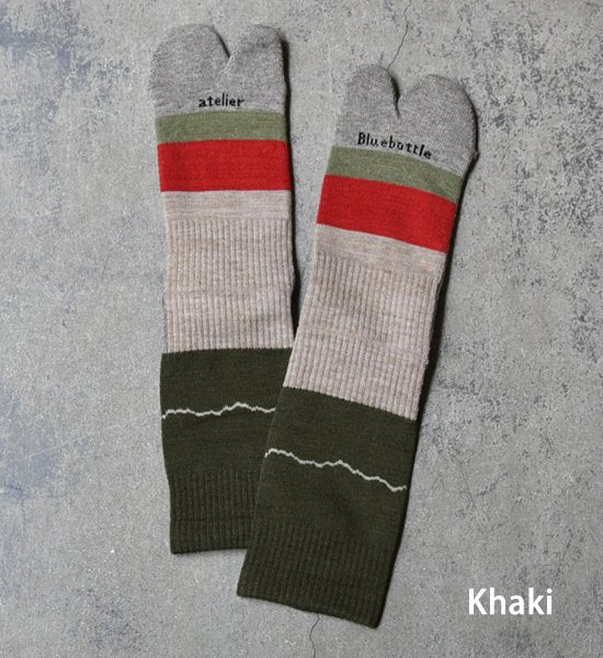 【atelier Blue bottle】アトリエブルーボトル Hiker's Socks Striped "6Color" ※ネコポス可