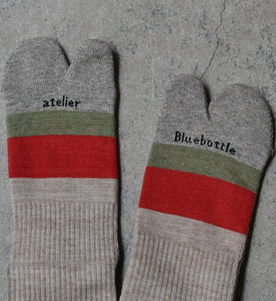 【atelier Blue bottle】アトリエブルーボトル Hiker's Socks Striped "6Color" ※ネコポス可