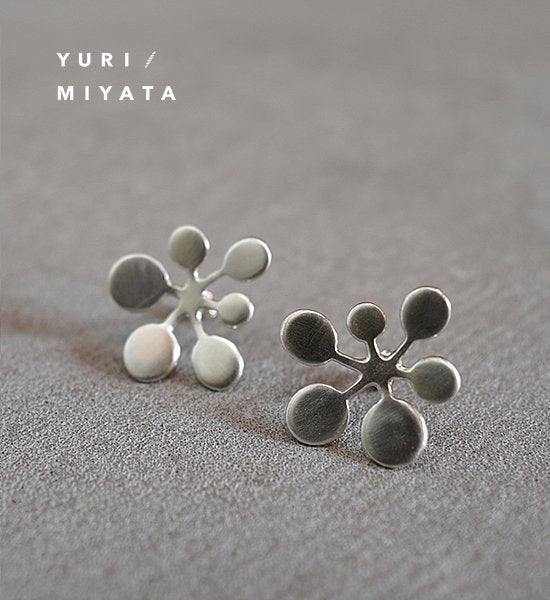 【YURI/MIYATA】ミヤタ ユリ Pierce Leaf /Circle L Silver 02 "Silver"