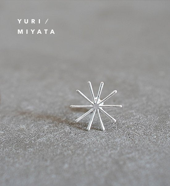 【YURI/MIYATA】ミヤタ ユリ Pierce Leaf / Line S Silver "Silver"