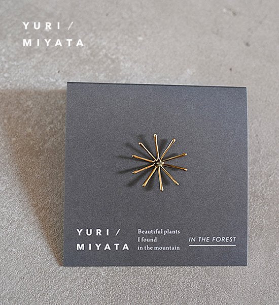 【YURI/MIYATA】ミヤタ ユリ Brooch Leaf / Line "Gold"