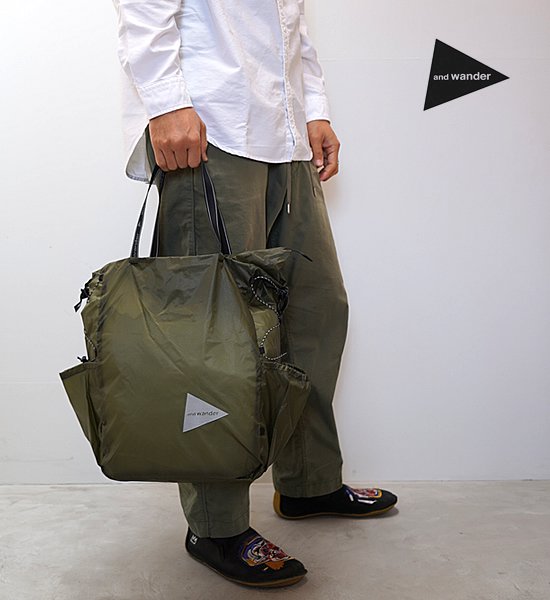 【and wander】アンドワンダー sil tote bag "3Color"