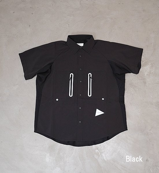 ★30%off 【and wander】アンドワンダー men's tech short sleeve shirt "2Color"