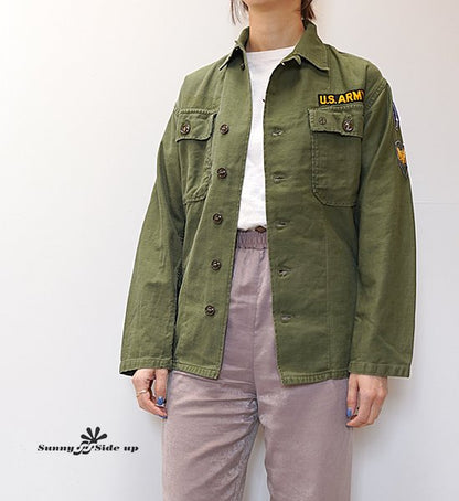 【Sunny side up】 サニーサイドアップ Unisex Remake 2 For 1 Fatigue Shirt "Olive"