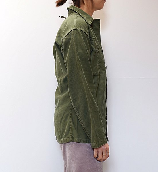 【Sunny side up】 サニーサイドアップ Unisex Remake 2 For 1 Fatigue Shirt "Olive"