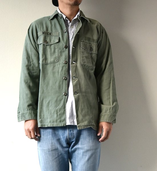 【Sunny side up】 サニーサイドアップ Unisex Remake 2 For 1 Fatigue Shirt "Olive"