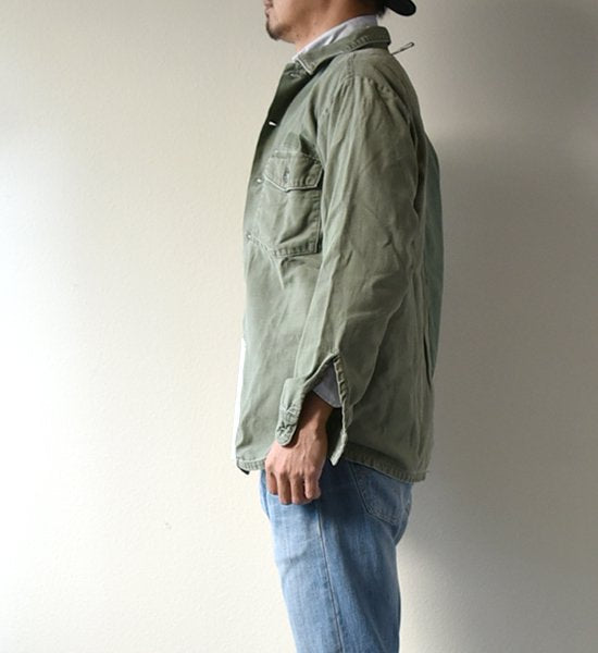 【Sunny side up】 サニーサイドアップ Unisex Remake 2 For 1 Fatigue Shirt "Olive"