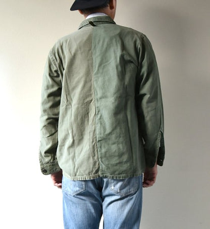 【Sunny side up】 サニーサイドアップ Unisex Remake 2 For 1 Fatigue Shirt "Olive"