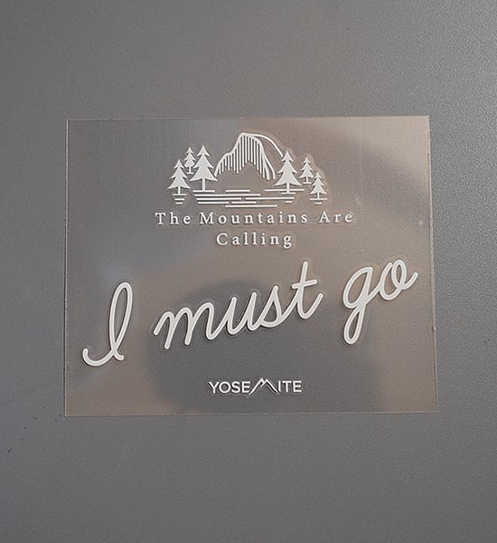 【Yosemite】 I Must Go Sticker "White" ※ネコポス可