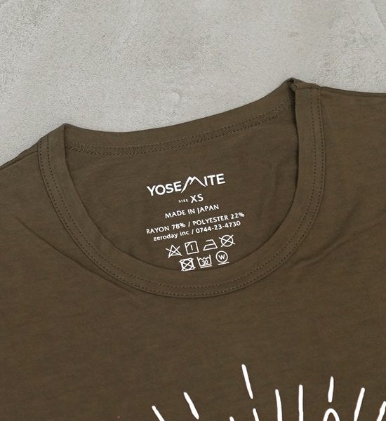 【Yosemite】unisex omine-T-Shirts "Khaki" ※ネコポス可