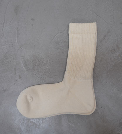 【RoToTo】ロトト Organic Daily 3 Pack Crew Socks "Ecru"