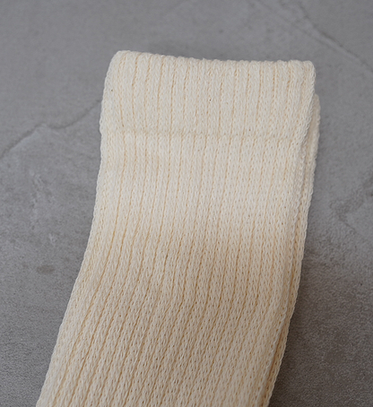 【RoToTo】ロトト Organic Daily 3 Pack Crew Socks "Ecru"