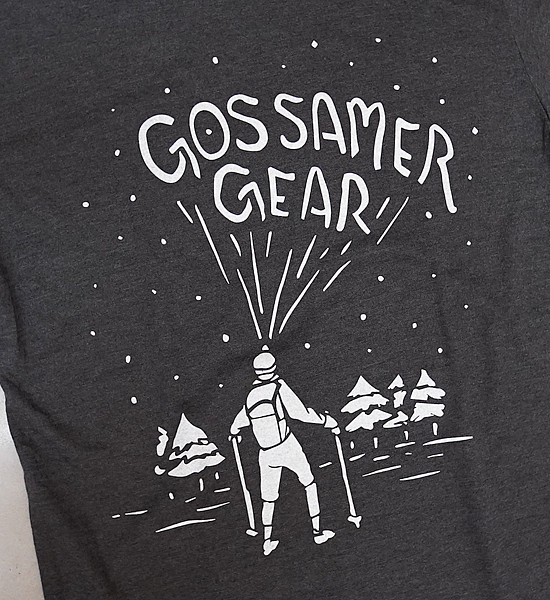 【Gossamer Gear】ゴッサマーギア Glow in the dark Shirt "Charcoal Gray" ※ネコポス可