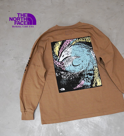 ★30%off【THE NORTH FACE PURPLE LABEL】ノースフェイスパープルレーベル men's 8oz L/S Graphic Tee "Coyote"