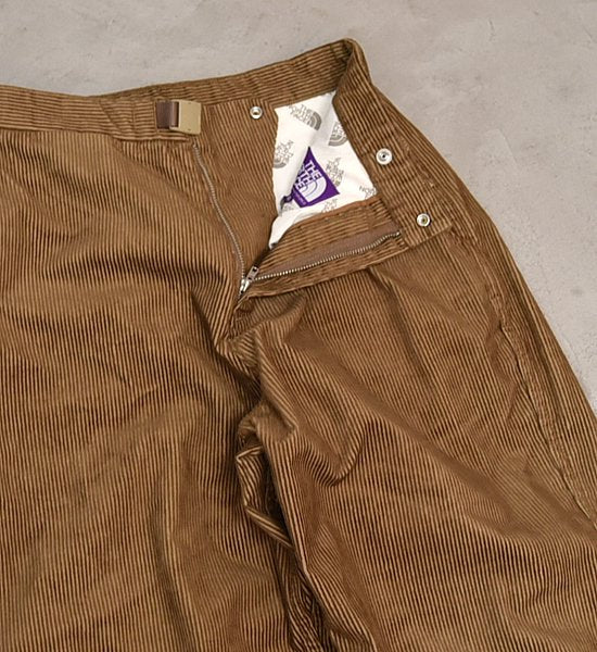 【THE NORTH FACE PURPLE LABEL】ノースフェイスパープルレーベル men's Corduroy Wide Tapered Pants "Coyote"