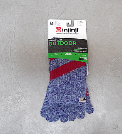 【injinji】インジンジ Outdoor Midweight Crew NuＷool "ボールパーク" ※ネコポス可