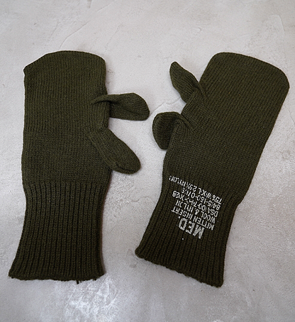 【Military】Dead Stock Trigger Mitten w/Liner "Olive"