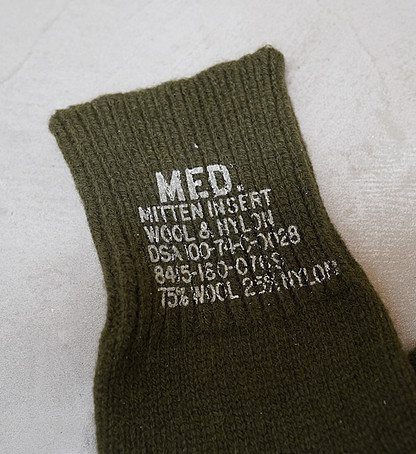 【Military】Dead Stock Trigger Mitten w/Liner "Olive"