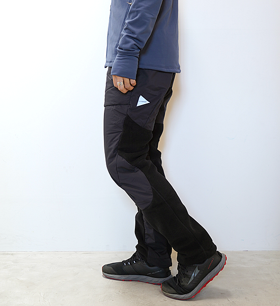 ★30%off 【and wander】アンドワンダー men's top fleece pants "Black"