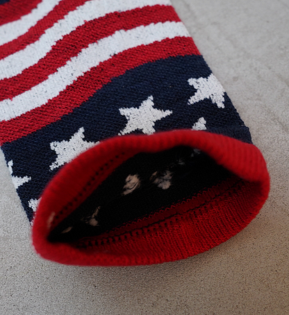 【DARN TOUGH VERMONT】 ダーンタフバーモント Men's Patriot Micro Crew Ultra-Lightweight "Starｓ×Stripe" ※ネコポス可