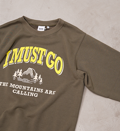 ▽Return to the mountains【BRING×Yosemite】ブリング×ヨセミテ I MUST GO DRYCOTTONY Sweat Crewneck "3Color"