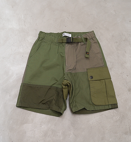 ★30%off 【ROKX】ロックス Workers Short Pant By COSEALS Material REBORN "Olive"