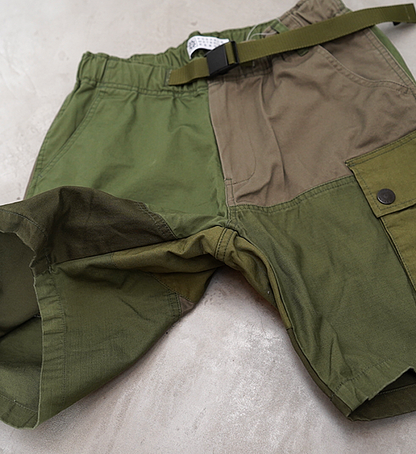 ★30%off 【ROKX】ロックス Workers Short Pant By COSEALS Material REBORN "Olive"