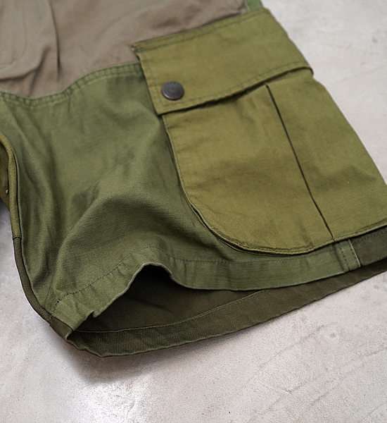 ★30%off 【ROKX】ロックス Workers Short Pant By COSEALS Material REBORN "Olive"