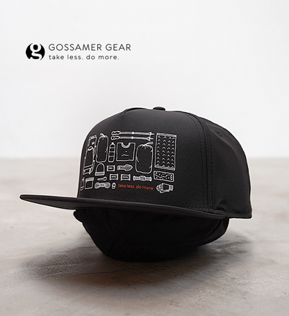 【Gossamer Gear】ゴッサマーギア Gear Layout Hat "Black"