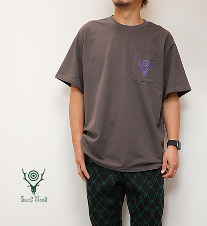 【South2 West8】サウスツーウエストエイト S/S Round Pocket Tee-Circle Horn "2Color" ※ネコポス可