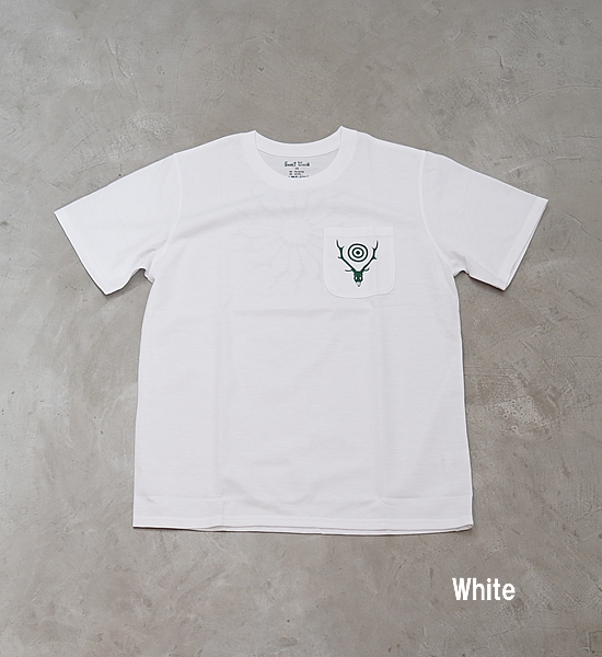 【South2 West8】サウスツーウエストエイト S/S Round Pocket Tee-Circle Horn "2Color" ※ネコポス可