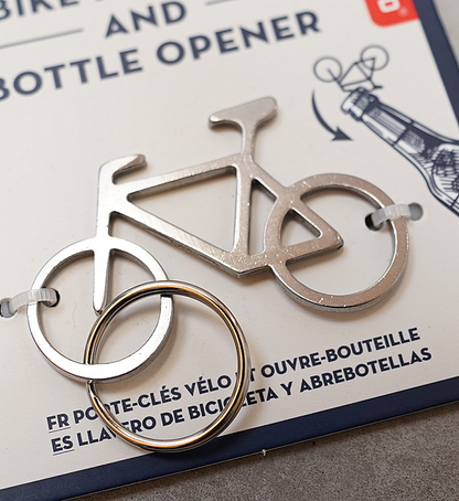 【Kikkerland】キッカーランド Bike Key Ring And Bottle Opener "Silver" ※ネコポス可