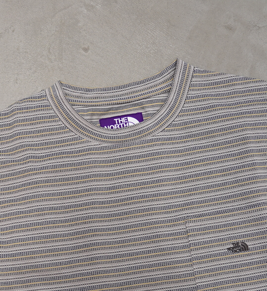 ★30%off【THE NORTH FACE PURPLE LABEL】ノースフェイスパープルレーベル women's Moss Stitch Field N/S Pocket Tee