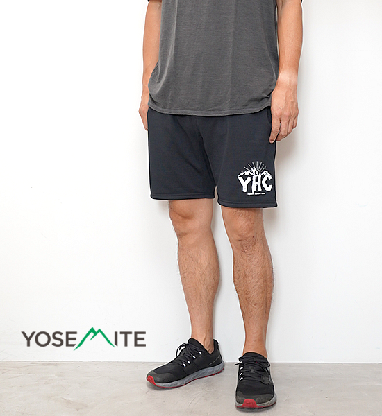 ▽Return to the mountains【BRING×Yosemite】ブリング×ヨセミテ unisex YHC DRYCOTTONY Sweat Shorts "Black"