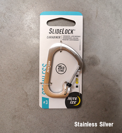 【NITE IZE】ナイトアイズ Slidelock Carabiner Stainless ♯3 "2Color" ※ネコポス可