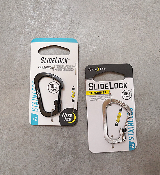 【NITE IZE】ナイトアイズ Slidelock Carabiner Stainless ♯2 "2Color" ※ネコポス可