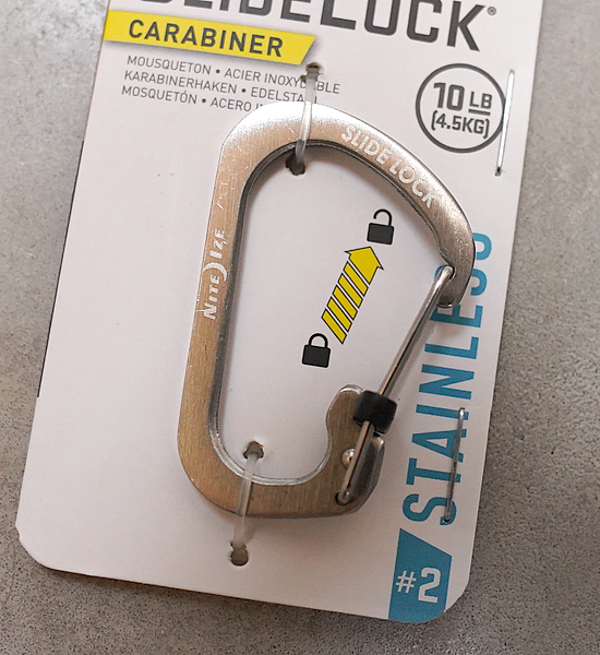 【NITE IZE】ナイトアイズ Slidelock Carabiner Stainless ♯2 "2Color" ※ネコポス可