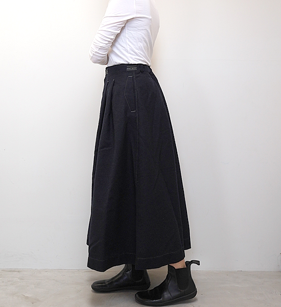 ★30%off 【and wander】アンドワンダー women's wool twill skirt "2Color"