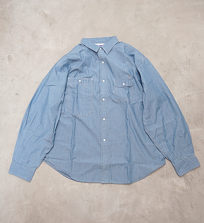 【THE NORTH FACE PURPLE LABEL】ノースフェイスパープルレーベル men's Indigo Chambray Work Shirt "Indigo Bleach"