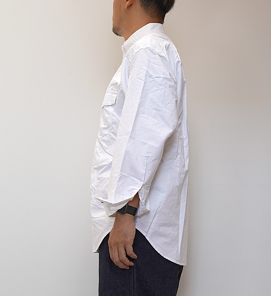 【THE NORTH FACE PURPLE LABEL】ノースフェイスパープルレーベル men's Cotton Polyester OX B,D Shirt "White"