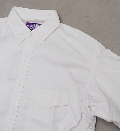 【THE NORTH FACE PURPLE LABEL】ノースフェイスパープルレーベル men's Cotton Polyester OX B,D Shirt "White"