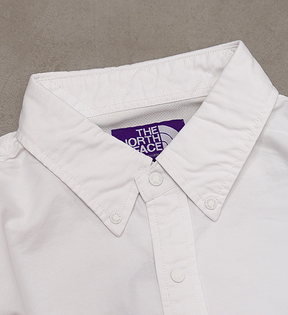 【THE NORTH FACE PURPLE LABEL】ノースフェイスパープルレーベル men's Cotton Polyester OX B,D Shirt "White"