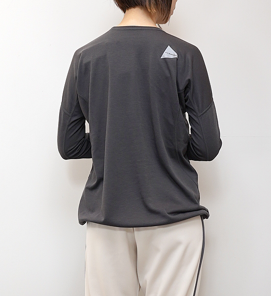 【and wander】アンドワンダー women's power dry jersey LS T "3Color"