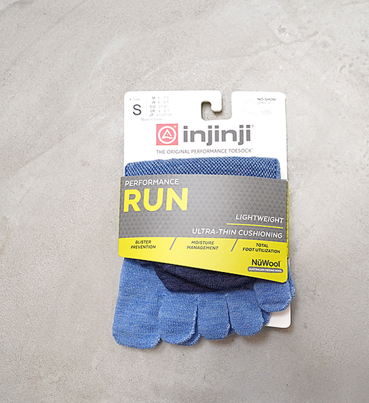 【injinji】インジンジ Run Lightweight No-Show NuWool "Jean" ※ネコポス可