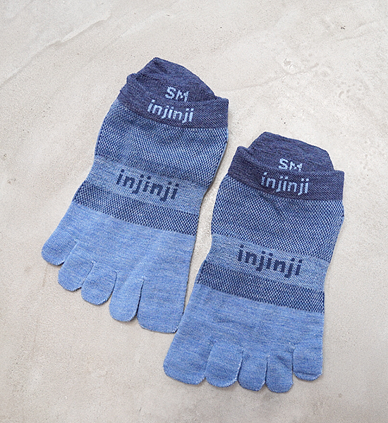 【injinji】インジンジ Run Lightweight No-Show NuWool "Jean" ※ネコポス可