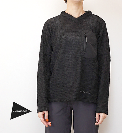 ★30%off 【and wander】アンドワンダー women's alpha direct pullover "2Color"