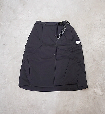 ★30%off 【and wander】アンドワンダー women's top fleecel skirt "Black"