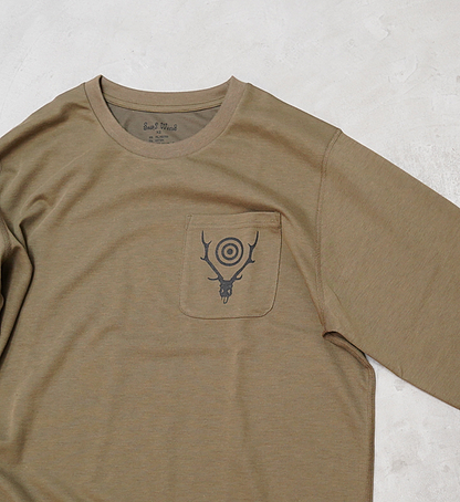 【South2 West8】サウスツーウエストエイト L/S Round Pocket Tee-Circle Horn "3Color" ※ネコポス可