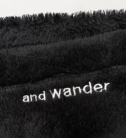 【and wander】アンドワンダー high loft fleece neck warmer "Black" ※ネコポス可