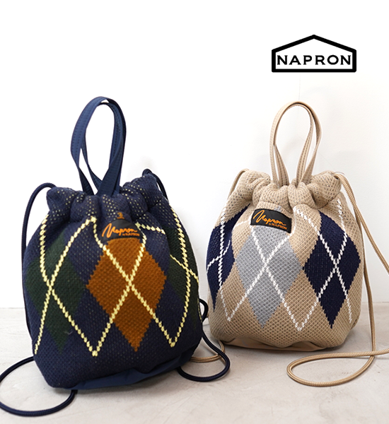 【NAPRON】ナプロン Argyle Knit Patients Bag Small "2Color"